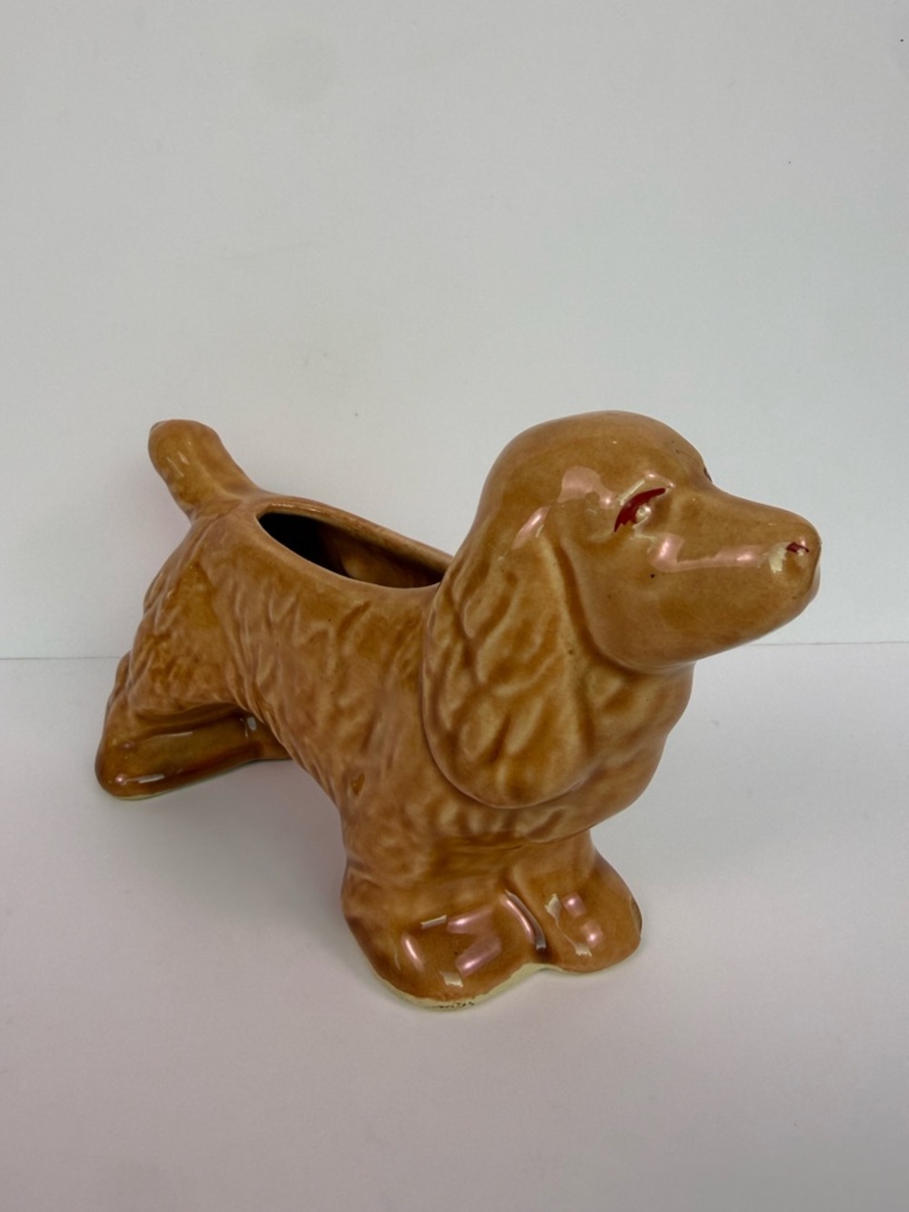Vintage Shawnee Dog Planter Brown Ceramic Cocker Spaniel USA Pottery Retro MCM